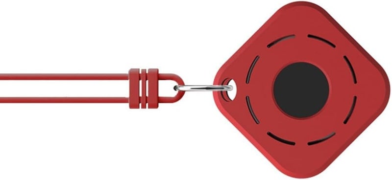 Red Silicone Shockproof Protective Case with Lanyard for Locator Wallet Luggage - Image 4
