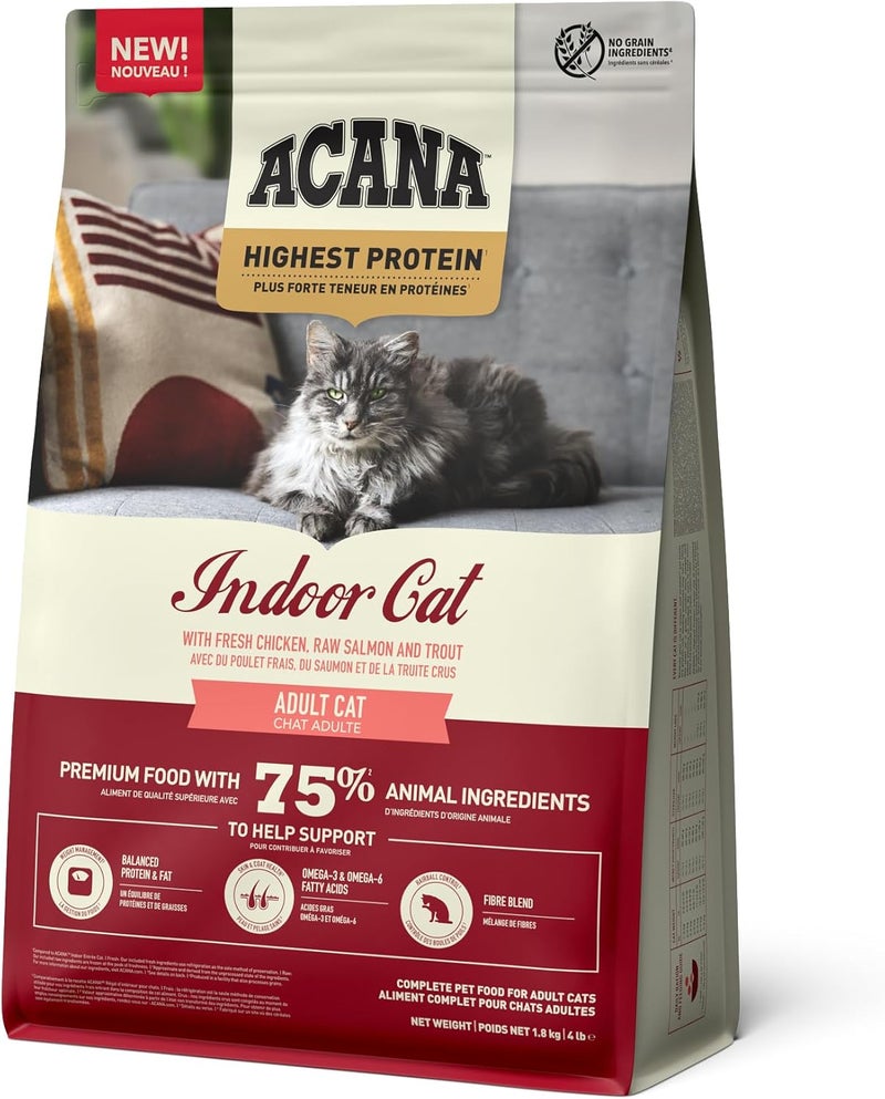 Acana Highest Protein Indoor Dry Cat Food - 1.8KG - Image 2