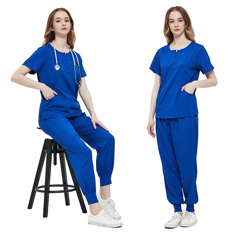Dental Doctor Scrub Suit Operating Room Split Nursing Workwear Elastic Quick-Drying Nurse Scrub Suit - Image 1