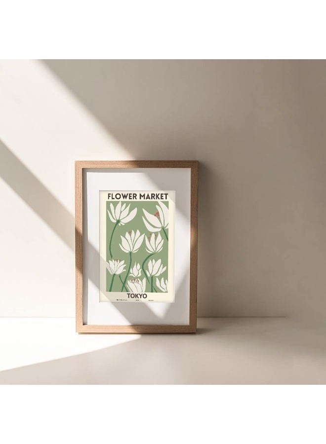Canssape Flower Market Poster Prints Set of 4 Abstract Wall Art Prints 8"x10" Flower Wall Art Poster for Wall Decor Aesthetic Posters for Livingroom (Without Frame) - Image 3