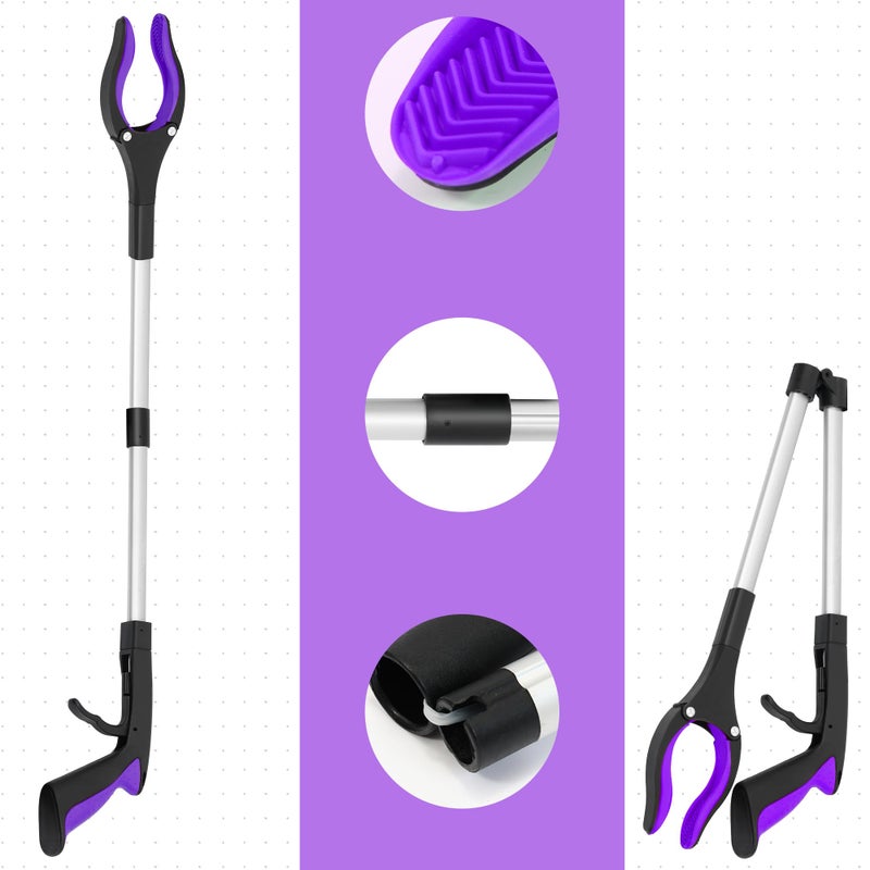 GrabRunner Grabber Reacher Tool - 32â€ Reacher Grabber Tool with Strong Magnetic and Swivel Head - FDA Registered Heavy Duty Pick Up Stick Grabbers for Seniors, Trash, Surgery Recovery Must Haves Gifts(Purple) - Image 5
