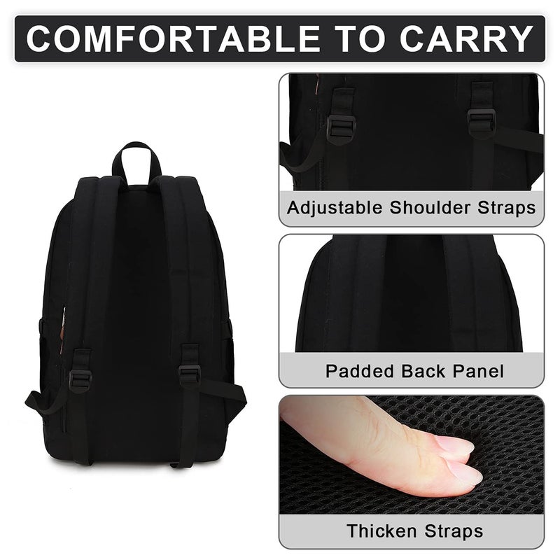 RAVUO Backpack for Men Women, Water Resistant Unisex 15.6 inch Schoolbags College School Bookbags with Two Front Pockets - Image 5