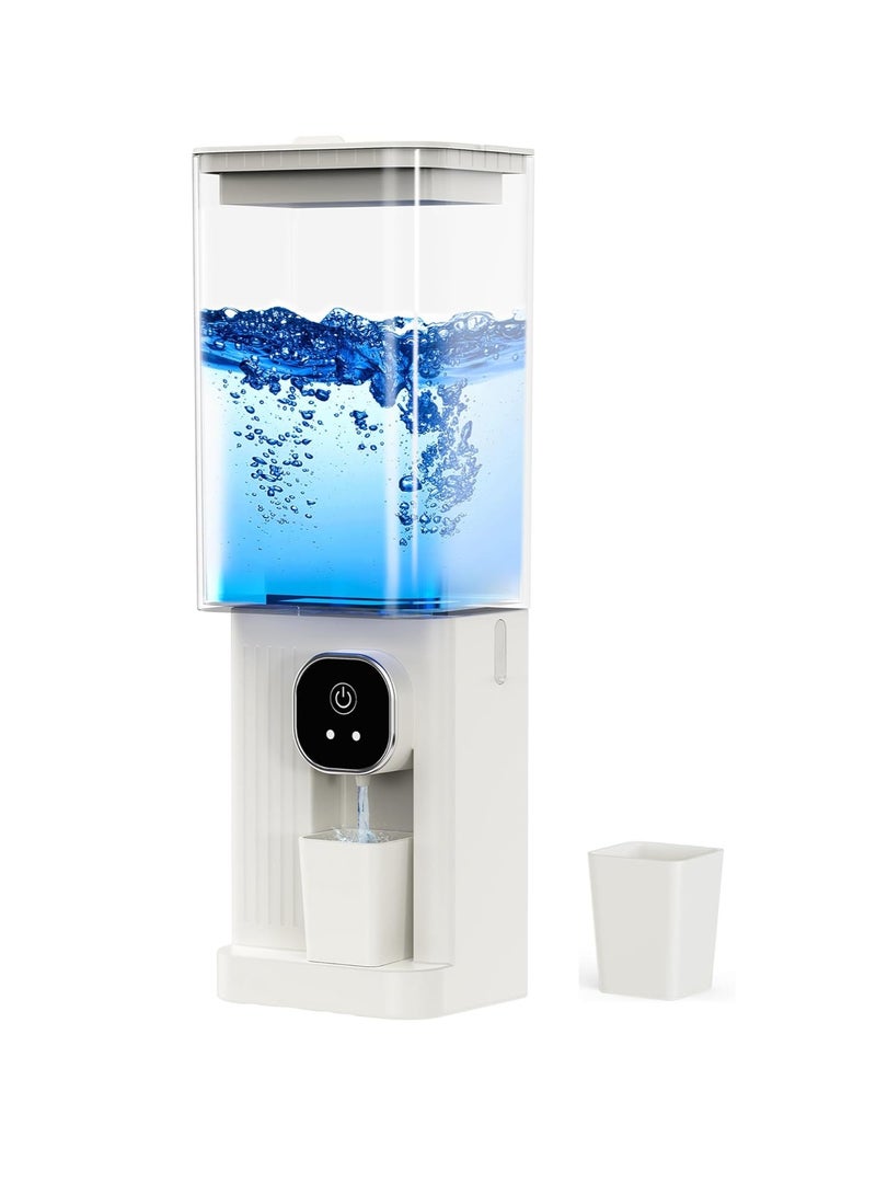 Automatic Mouthwash Dispenser for Bathroom,Bathroom Accessories 23.67 Fl Oz Dispensers with Magnetic Cups,Wall Mounted Dispenser,Suitable for All Age Groups(White) - Image 1