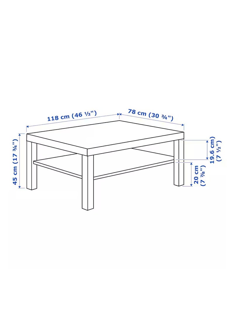 Generic Lack Coffee Table, Centre Table Stained oak effect 118x78 cm  - Image 5