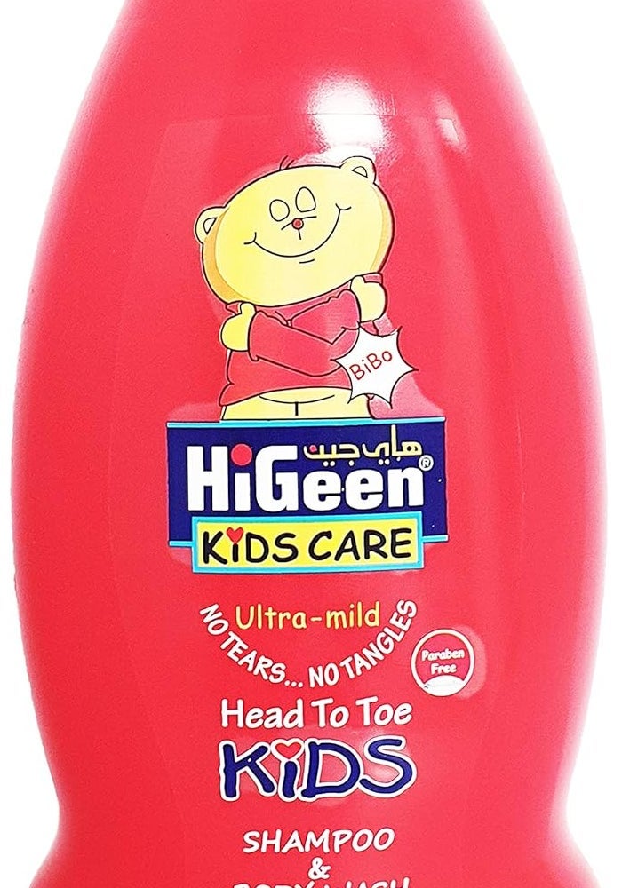 HiGeen Kids Shampoo & Body Wash 500ml - Cherry & Strawberry - Image 1
