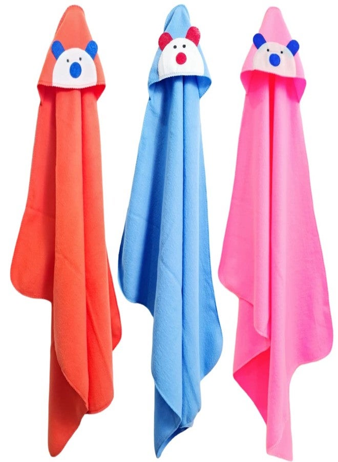 First Kick مجموعة بطانيات الأطفال حديثي الولادة من فيرست كيك، عبوة من 3 بطانيات بألوان قوس قزح، مناسبة للأطفال الرضع من الجنسين، بألوان الخوخ والأزرق والبرتقالي. - Image 1