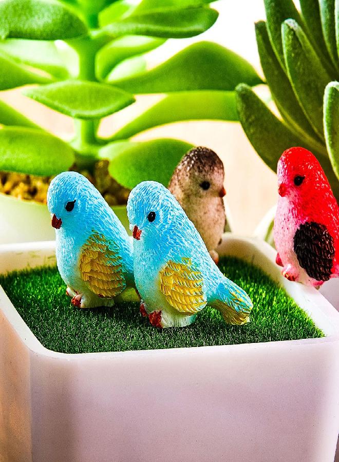 Skylety 16 Pieces Miniature Bird Figurines Dollhouse Simulation Decorative Bird Figures Toy Cute Animal Model for Garden, Miniatures Moss Decoration, Micro Landscape - Image 2