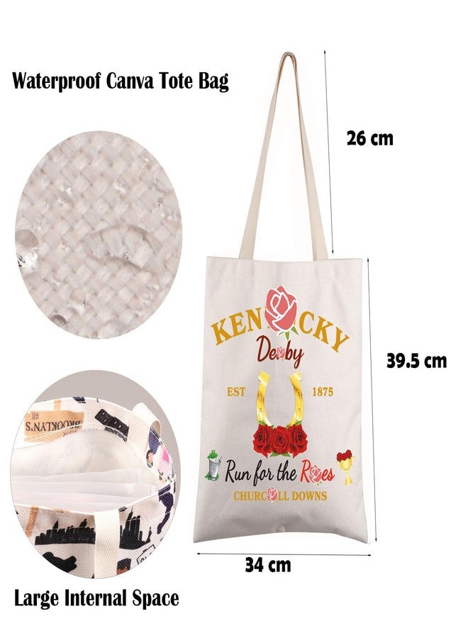 FEELMEM Horse Racing Gift Est 1875 Horse Race Tote Bag Horse Racing Party Day Gift - Image 2