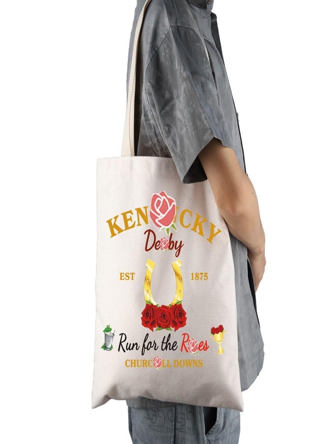 FEELMEM Horse Racing Gift Est 1875 Horse Race Tote Bag Horse Racing Party Day Gift - Image 5
