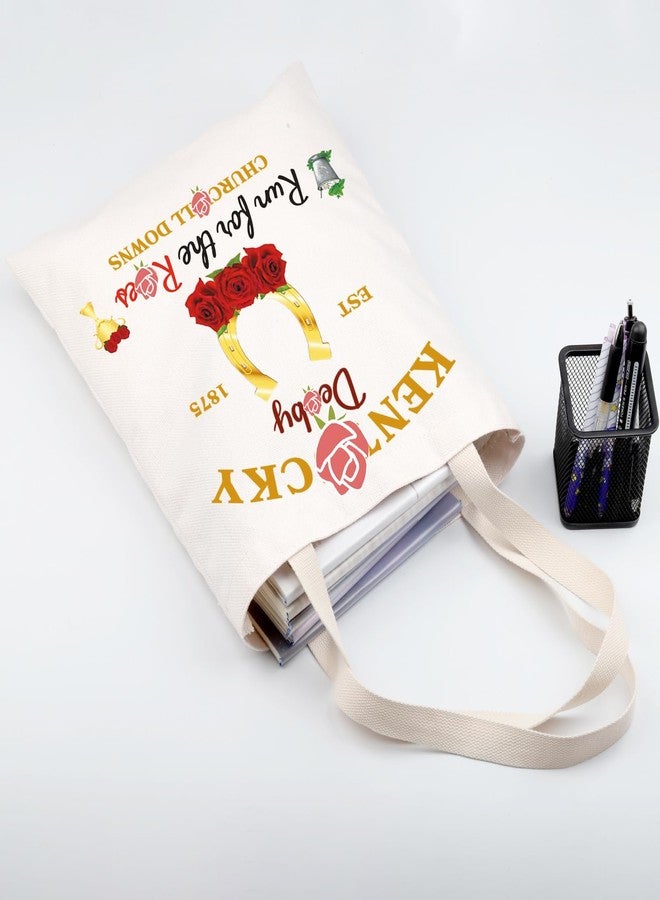FEELMEM Horse Racing Gift Est 1875 Horse Race Tote Bag Horse Racing Party Day Gift - Image 3