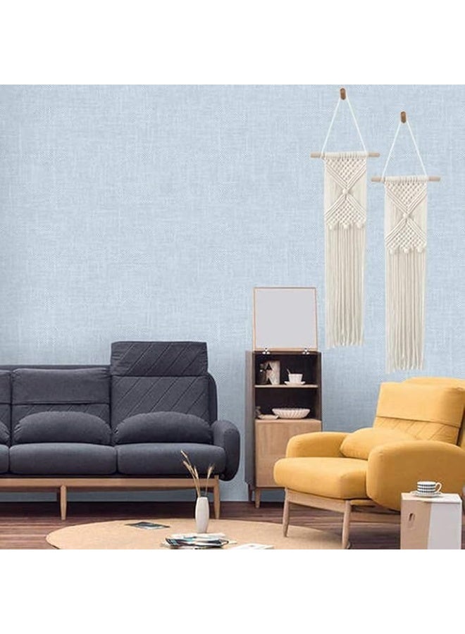 Antikiano 2 Pcs Macrame Wall Hanging Woven Tapestry Wall Art Decor – Bohe Home Décor For Living Room Bedroom, 28" L×10" W - Image 3