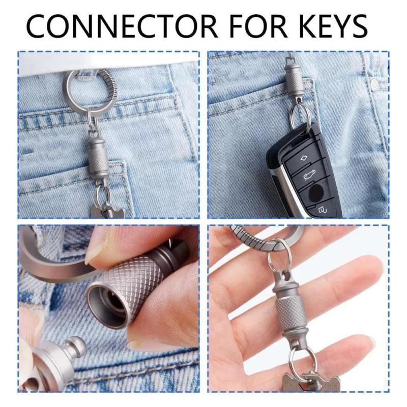 Titanium Keychain Lightweight Durable Detachable Titanium Key Holder - Corrosion-Resistant Compact Key Ring for Everyday Carry - Image 5