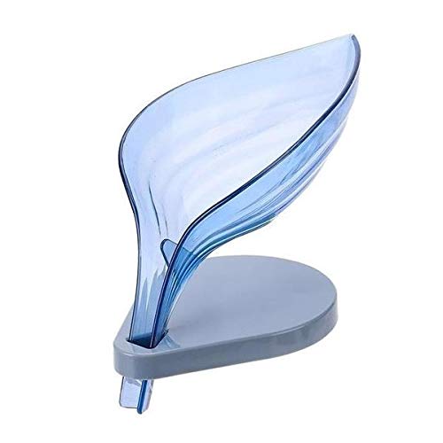 DeoDap Plastic Leaf Shape Self Draining Soap HolderCase Multicolor - Image 1