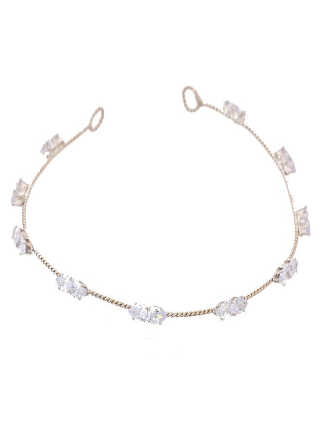 VOYLLA Royal Romance Ariel Hair Accessories|Tiara Hair Accessories For Women|Women Hair Accessories|Gift For Women|American Diamond|Wedding|Cocktail|Love|Heart|Party|Valentine Gift - Image 1