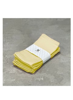 LuxHome Reusable Cloth Dinner Napkins – Pack of 6, 40 x 40 cm – Elegant Fabric Table Napkins for Dining, Events, Weddings, and Home Décor, Light Butter  - Image 4