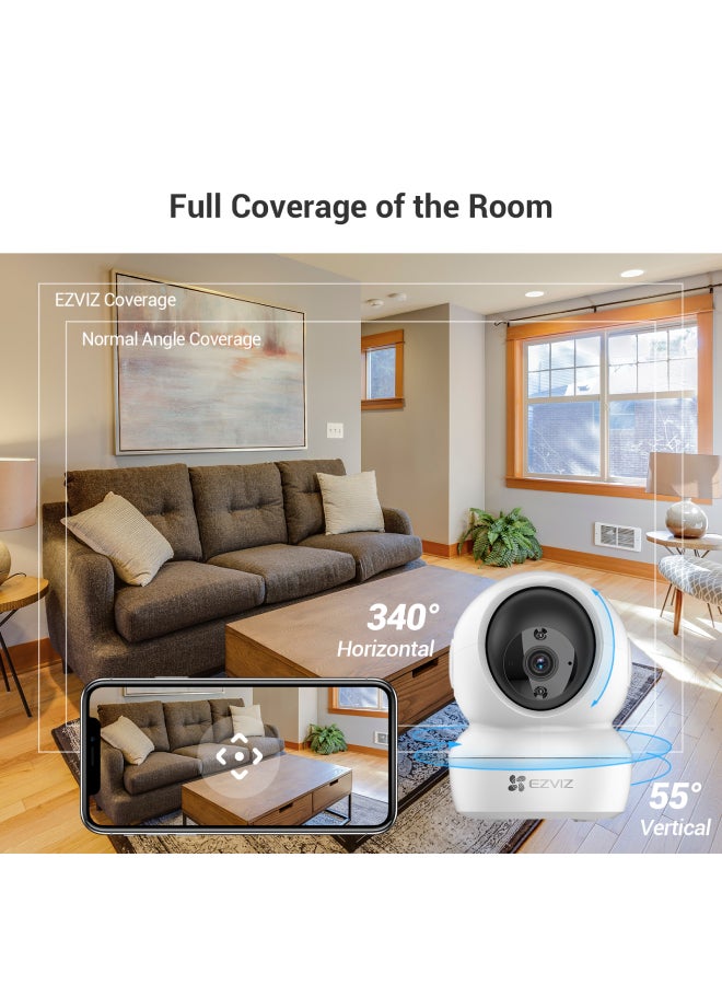 EZVIZ 2MP C6N Pack Of 2 Wi-Fi 1080P Smart Home Security Camera White Baby Monitor Surveillance Camera With Motion Detection Smart Tracking Two Way Audio Night Vision Remote Control Works With Alexa - Image 4