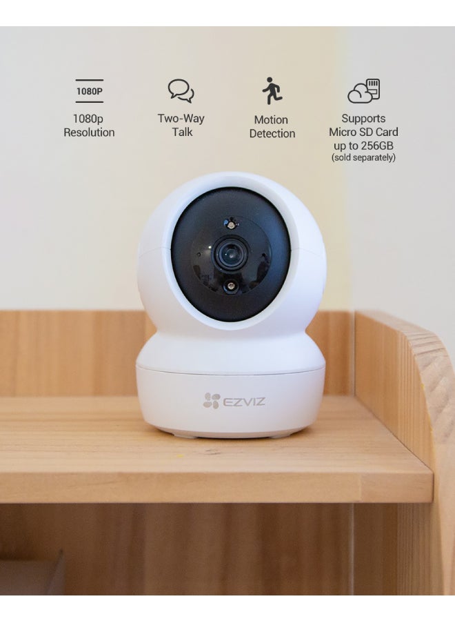 EZVIZ 2MP C6N Pack Of 2 Wi-Fi 1080P Smart Home Security Camera White Baby Monitor Surveillance Camera With Motion Detection Smart Tracking Two Way Audio Night Vision Remote Control Works With Alexa - Image 2