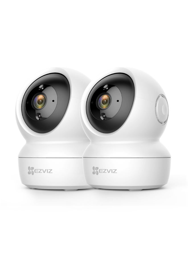EZVIZ 2MP C6N Pack Of 2 Wi-Fi 1080P Smart Home Security Camera White Baby Monitor Surveillance Camera With Motion Detection Smart Tracking Two Way Audio Night Vision Remote Control Works With Alexa - Image 1