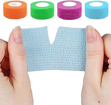 Generic Brands 12 لفة من شريط التاتو اللاصق مجموعة متعددة الألوان لرباط آلة التاتو ملحقات التاتو - Image 4