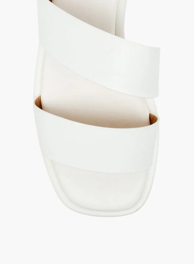 سيليست صنادل نسائية مسطحة سهلة الارتداء بلون سادة