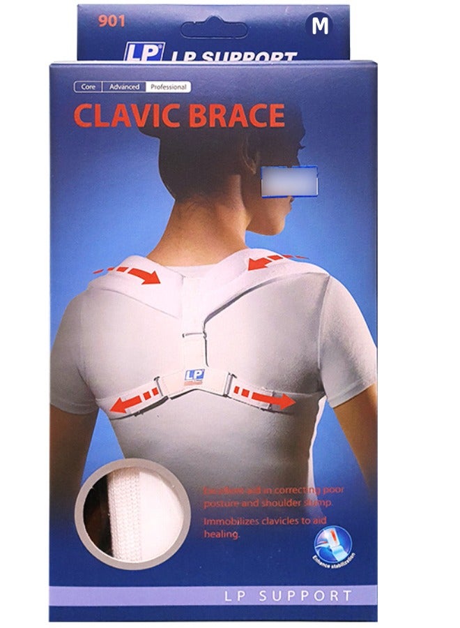 LP SUPPORT 901 Clavic Brace, Medium, White - Image 1