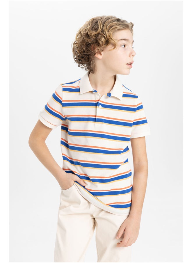 DeFacto - Boy Regular Fit Polo Neck Knitted Short Sleeve Polo T-Shirt - Image 1