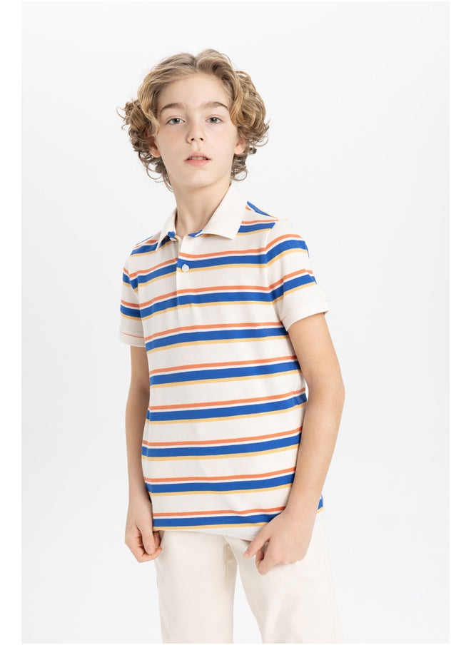 DeFacto - Boy Regular Fit Polo Neck Knitted Short Sleeve Polo T-Shirt - Image 1