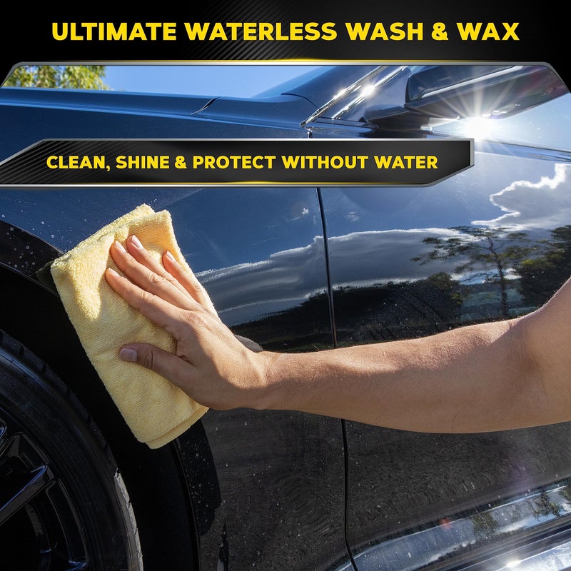 Meguiar's Meguiar's Ultimate Waterless Wash & Wax Kit - Quick and Easy Car Cleaning With Long-Lasting Protection for an Eco-Friendly Car Care Solution in One Waterless Car Wash Kit - Image 2