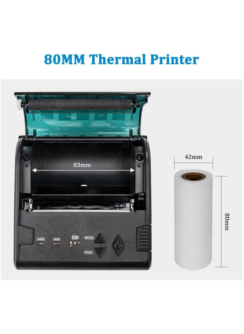NETUM Wireless Bluetooth Thermal Receipt Printer, 80mm Portable Personal Bill Printer Mini USB POS Printer for Restaurant Sales Retail Compatible with Android/IOS/ Windows  - Image 5