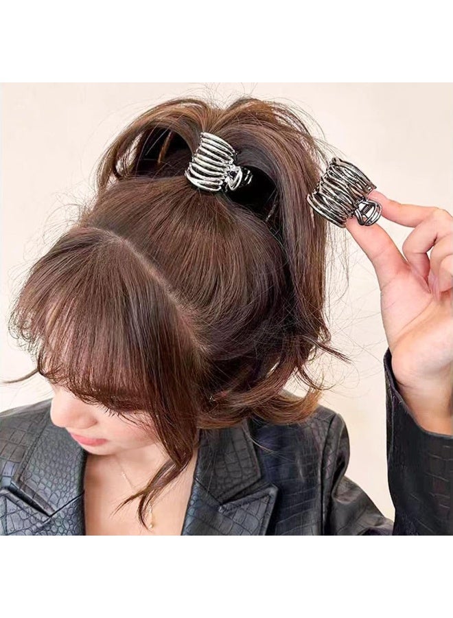 مشبك ذيل حصان، حامل شعر كثيف مرتفع، مشابك شعر معدنية مخلبية للشعر الطويل (1.4 بوصة، 3 ألوان: ذهبي، فضي، أسود) - Image 3