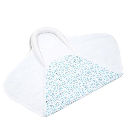 TIDY SLEEP Baby Swaddle Wrappper Adjustable for Newborn || 100% Cotton Soft || Newborn Blanket for 0-3 Months (Blue Leaf) - Image 1