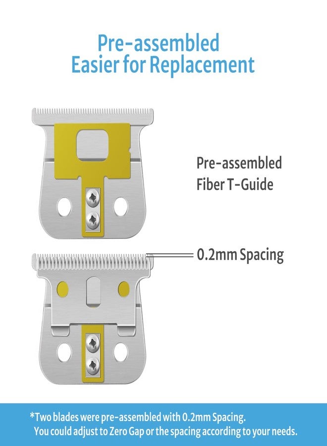 Perfitech 2 Pack T-Blades Compatible with Andis T-Outliner G, GO, GTO, GTX, Headliner LS2, LS3 Replacement - Image 3