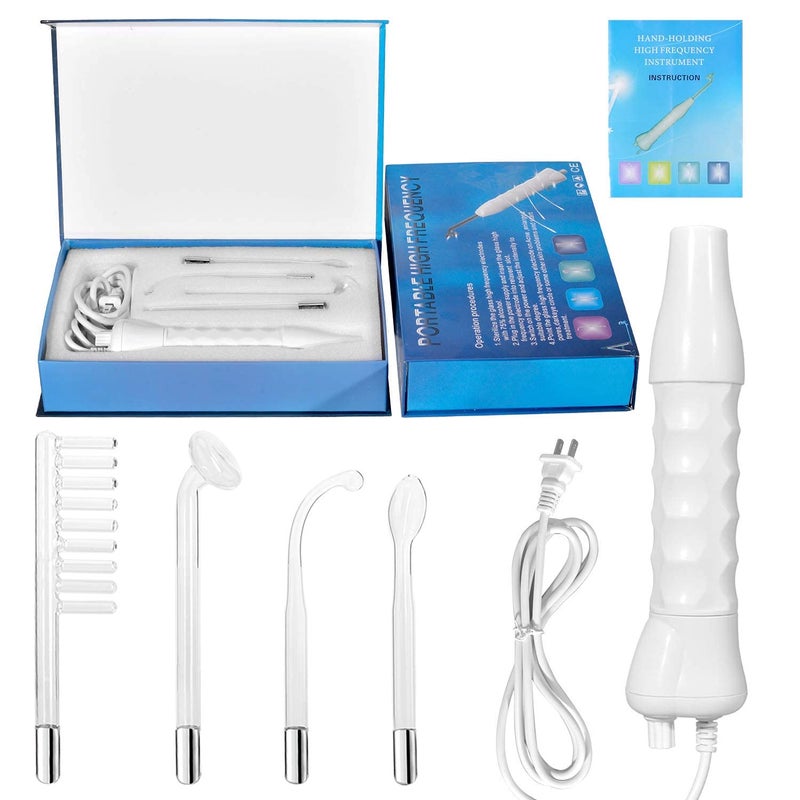 IAS High-Frequency Facial Machine, Portable Handheld High Frequency Wand Skin Tightening Acne Spot Wrinkles Remover Beauty Therapy Puffy Eyes Body Care Facial Machine - Image 5