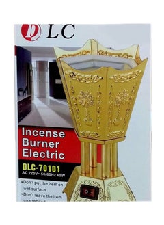 Premium Electric Incense Burner 40W with Specialized Modes , Oud, and Aromatic Oils, 4-Hour Oil Retention, 1-Hour Incense Preservation, Elegant Wooden Color - DLC-70101 Gold