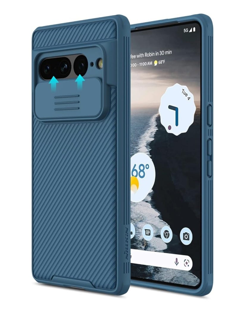 Nillkin CamShield case Protective Cover Hard PC Ultra Thin Anti-Scratch Phone Black Case For Google Pixel 7 Pro Blue - Image 1