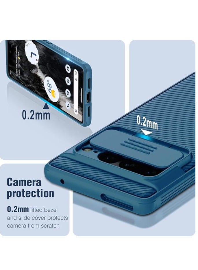 Nillkin CamShield case Protective Cover Hard PC Ultra Thin Anti-Scratch Phone Black Case For Google Pixel 7 Pro Blue - Image 4