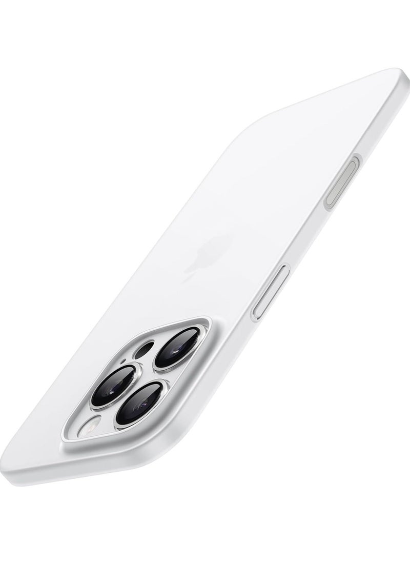 ELTRAZONE Ultra-Slim 0.35mm Case for iPhone 16 Pro Max (6.9 Inch) – Lightweight Matte Finish, Full Camera Lens Protection, Minimalist Hard Cover (White Titanium) - Image 1