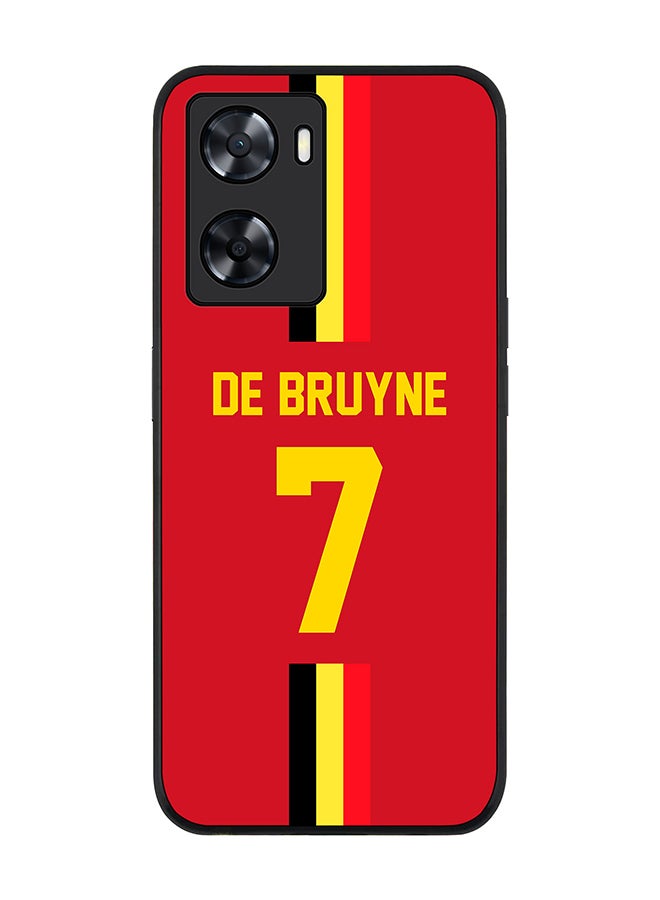Stylizedd Rugged Black edge case for OnePlus Nord N20 SE Slim fit Soft Case Flexible Rubber Edges Anti Drop TPU Gel Thin Cover - Football Team - Belgium Player Name - De Bruyne - Image 1