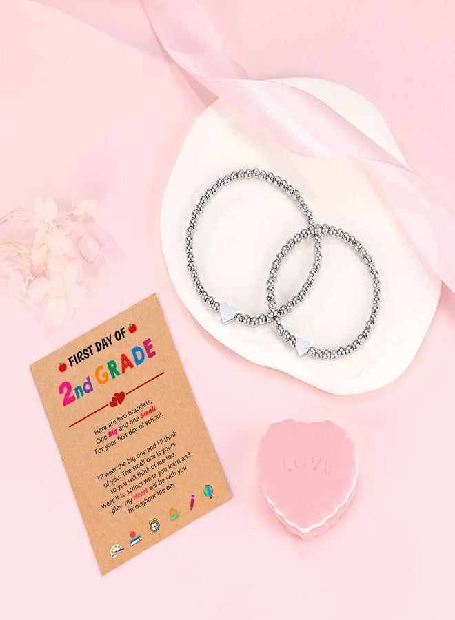 UPROMI First Day of Second 2nd Grade Bracelet, Back to School Gifts Stuff Mommy and Me Mom Mother Daughter Bracelets First Day of School Gift - Image 5