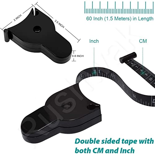 Rushwak Body Measuring Tape with Lock Pin and Retractable Push Button 150 CM Measurement Tape Measure for Body for Fat Measurement and Weight Loss Sewing Tape Tailor Tape (Multicolor) - Image 5