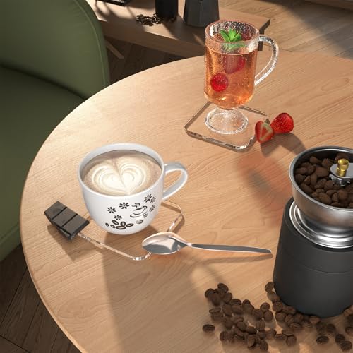 PITBVO 2 PCS Acrylic Coasters, Aesthetic Drink Coaster for Coffee Table, Clear Heat-Resistant Decorative Plates for Home Office Desk, Scratch-Proof Cup Protector for Kitchen Bar (Square 4'' 2 Pcs) - Image 2