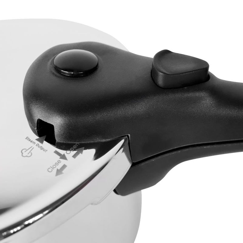 Serenk High Pressure Cooker Induction Pressure Cooker 5 Quart Pot Stainless Steel Pressure Cooker with Overheat Protection Safety Lid Lock and Quick Release Button Non Slip Bakelite Handles Black - Image 2