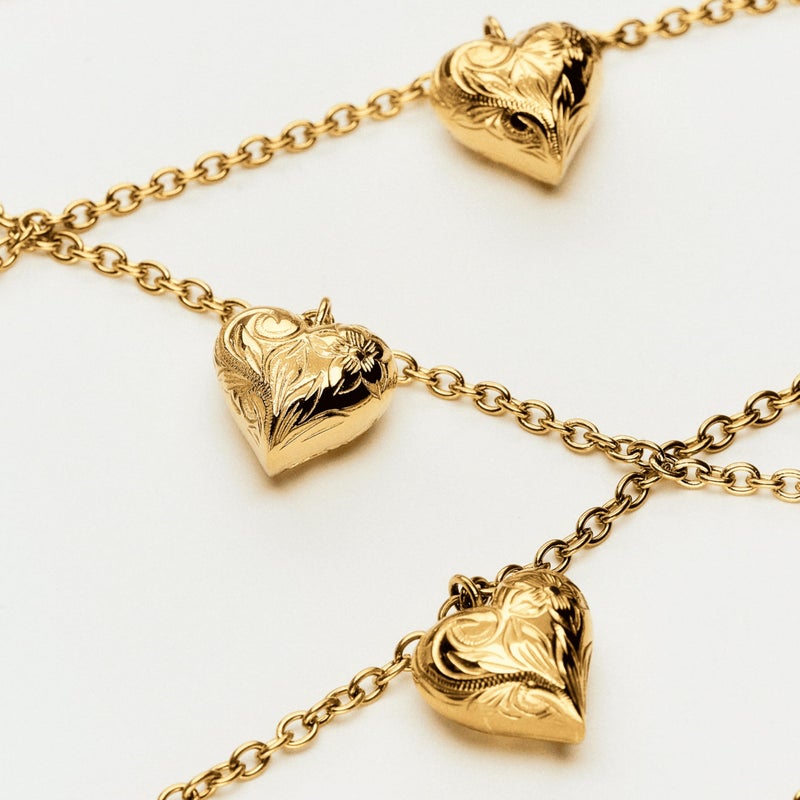Hey Harper Gold Heart Pendant Necklace For Women Trendy - Daphne Alice Necklace14K Golden PVD Coating Waterproof & Sweatproof Non Tarnish Jewelry Chain Necklaces - Image 3