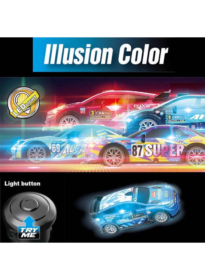 Generation Light Drift Car 1:22 High-speed Mini Drift Children's Toys 2.4g Wireless Explosion Remote Control-Color:P225 Red (battery Provided)-Proportion:1：22 - Image 2