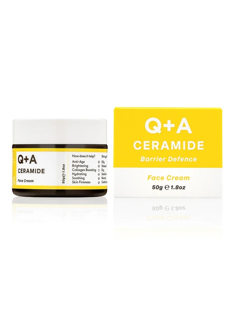 Q+A Ceramide Cream To Restore The Skin And Restore Its Freshness By Stimulating Collagen Production - 50 Ml - Image 1