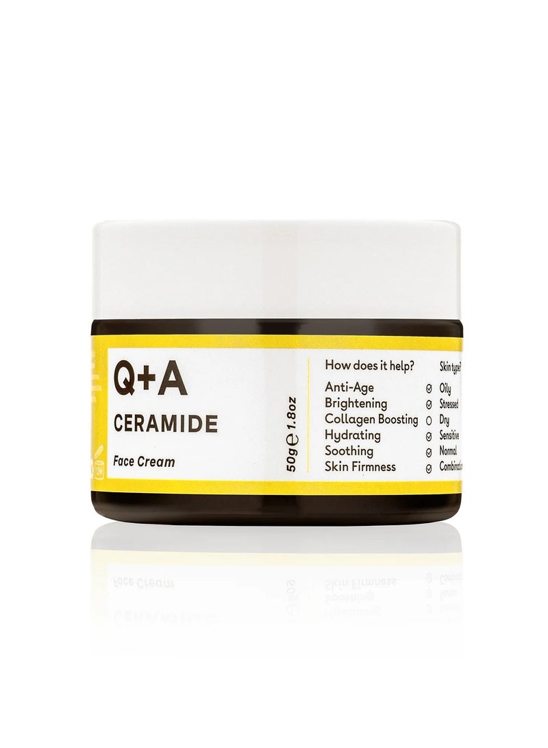 Q+A Ceramide Cream To Restore The Skin And Restore Its Freshness By Stimulating Collagen Production - 50 Ml - Image 2