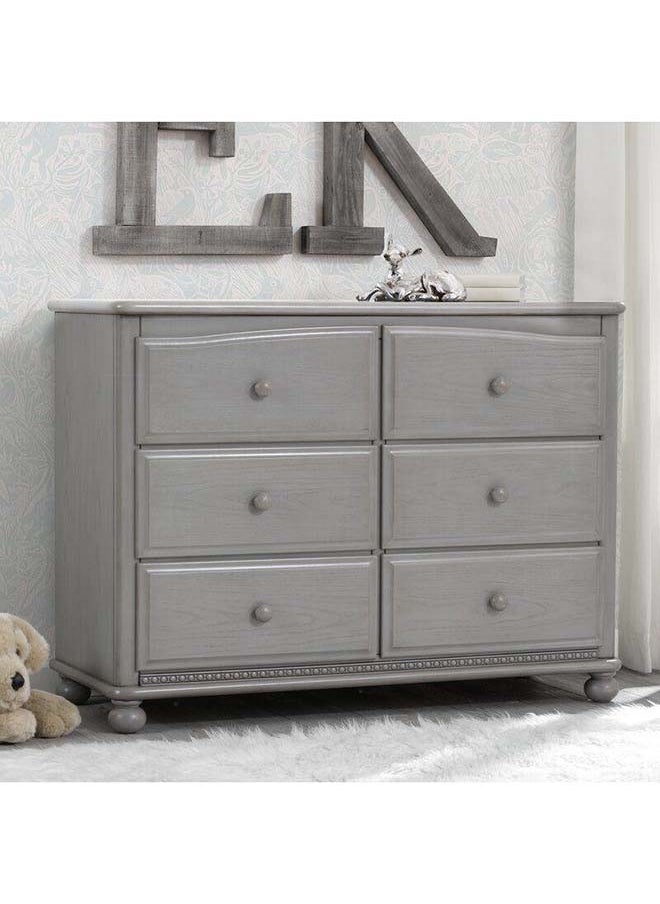 Al Home Kids Dresser: 129x50x96 Wood, Grey by Alhome 