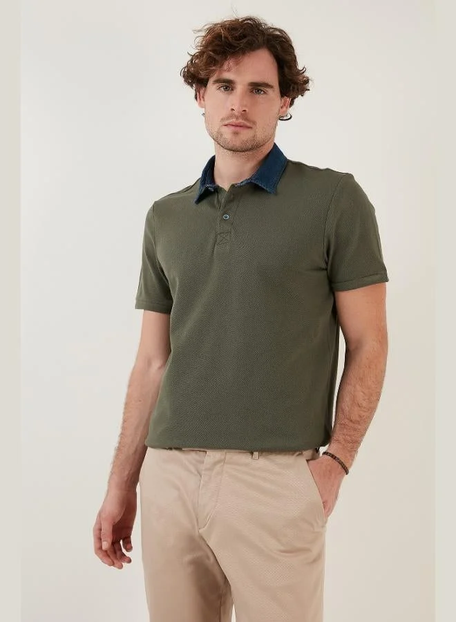 Buratti 100% Cotton Buttoned Regular Fit Polo Collar T Shirt Men's POLO COLLAR T SHIRT 5902134