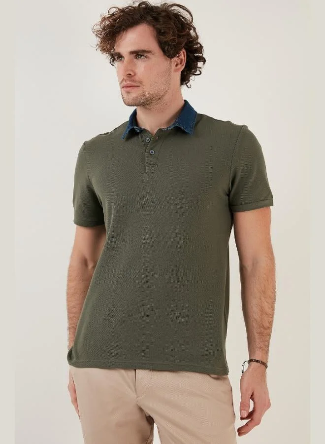 Buratti  Buratti 100% Cotton Buttoned Regular Fit Polo Collar T Shirt Men's POLO COLLAR T SHIRT 5902134 for Men | Best Price UAE