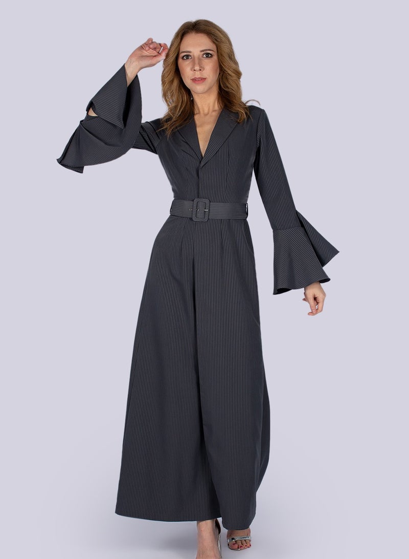 NIVA FASHION HOUSE Victoria - Grey Jumpsuit - Image 1